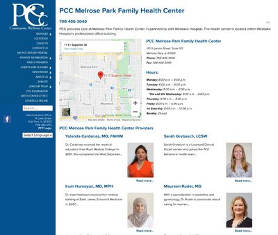 STD Testing at PCC Melrose Park Family Health Center