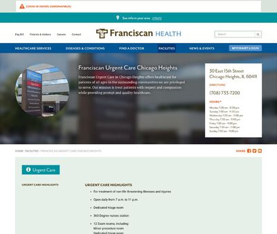 STD Testing at Franciscan Urgent Care Chicago Heights