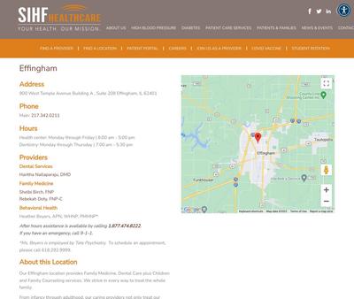 STD Testing at SIHF Healthcare - Effingham