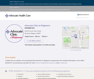 STD Testing at Advocate Clinic at Walgreens