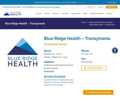 STD Testing at Blue Ridge Health - Transylvania