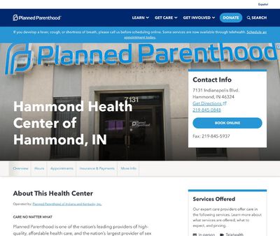 STD Testing at Planned Parenthood - Hammond Health Center of Hammond, IN