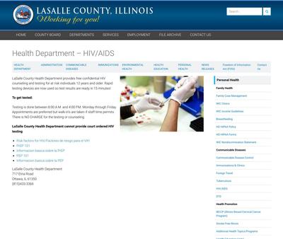 STD Testing at LaSalle County Health Department