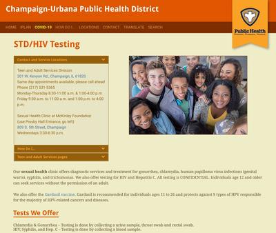STD Testing at Champaign-Urbana Public Health District
