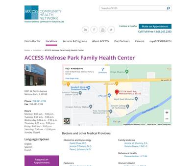 STD Testing at Access Melrose Park Family Health Center