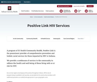 STD Testing at IU Health Bloomington Hospital HIV/AIDS Positive Link