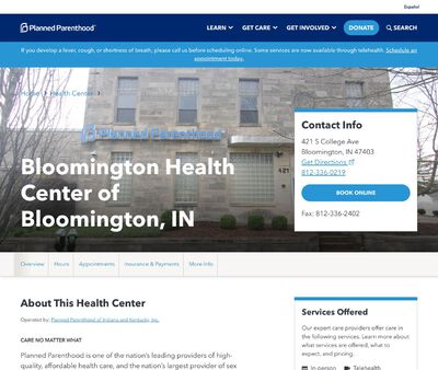 STD Testing at Planned Parenthood - Bloomington Health Center