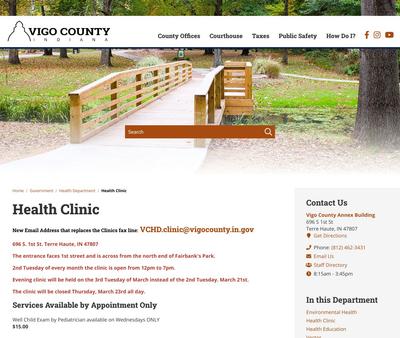 STD Testing at Vigo County Health Clinic