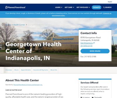 STD Testing at Georgetown Health Center of Indianapolis, IN