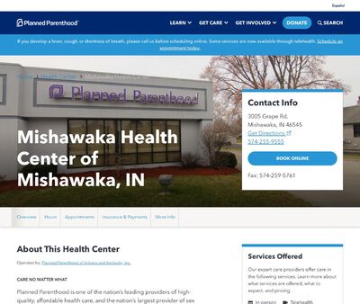 STD Testing at Planned Parenthood – Mishawaka Health Center of Mishawaka, IN