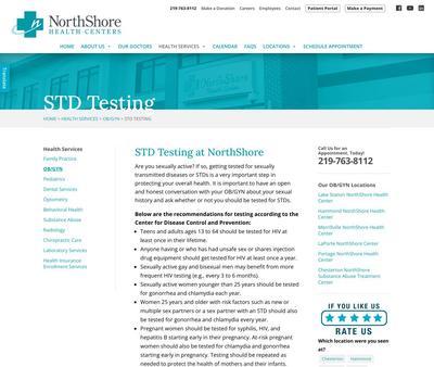 STD Testing at NorthShore Health Center