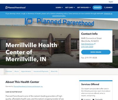 STD Testing at Planned Parenthood - Merrillville Health Center