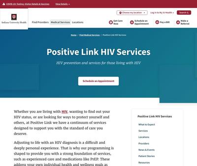 STD Testing at IU Health Bloomington Hospital HIV/AIDS Positive Link