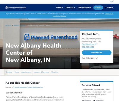 STD Testing at New Albany Health Center of New Albany, IN