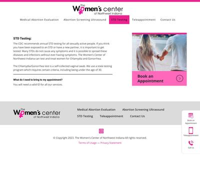 STD Testing at The Women's Center of NW Indiana