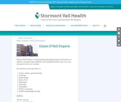 STD Testing at Cotton O'Neil Emporia