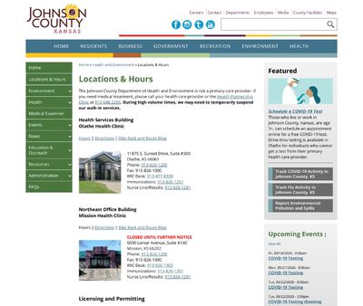 STD Testing at Johnson County Health Department (Olathe Clinic)