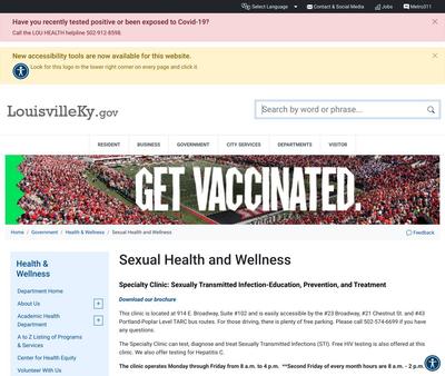 STD Testing at Specialty Clinic-Louisville Metro Department of Public Health and Wellness