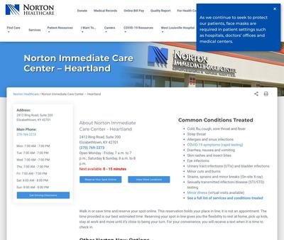 STD Testing at Norton Immediate Care Center - Heartland
