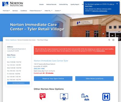 STD Testing at Norton Immediate Care Center - Tyler Retail