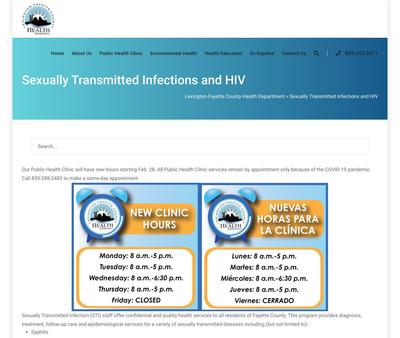 STD Testing at Lexington-Fayette County Health Department