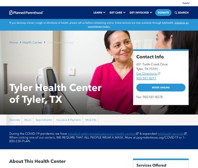 STD Testing at Tyler Health Center