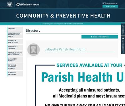 STD Testing at Lafayette Parish Health Unit