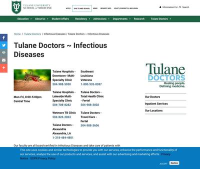 STD Testing at Tulane Doctors-Total Health Clinic