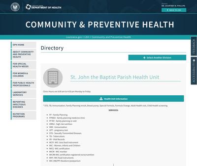 STD Testing at St. John Health Unit