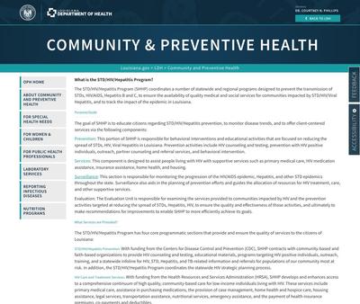 STD Testing at Louisiana Department of Health and Hospitals Office of Public Health Delgado STD Clinic