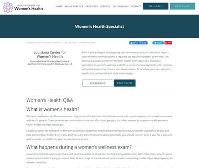 STD Testing at Louisiana Center for Women's Health