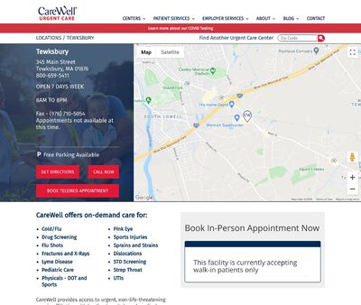 STD Testing at CareWell Urgent Care Tewksbury