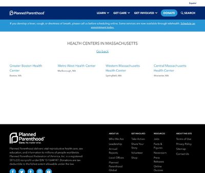 STD Testing at Planned Parenthood- Central Massachusetts Health Center