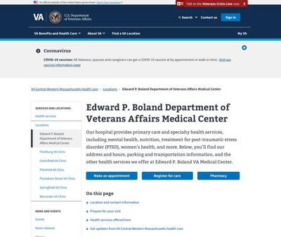 STD Testing at Edward P. Boland Department of Veterans Affairs Medical Center