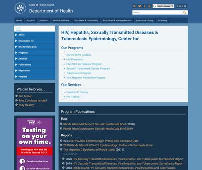 STD Testing at Rhode Island Department of Health