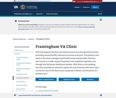 STD Testing at Framingham VA Clinic