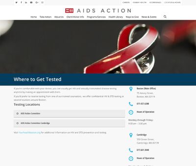 STD Testing at AIDS Action Committee of Massachusetts