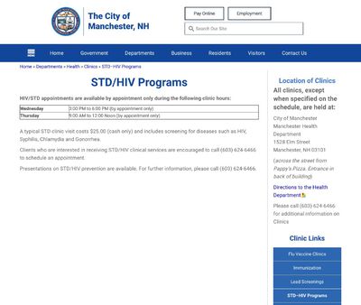 STD Testing at Manchester Health Department