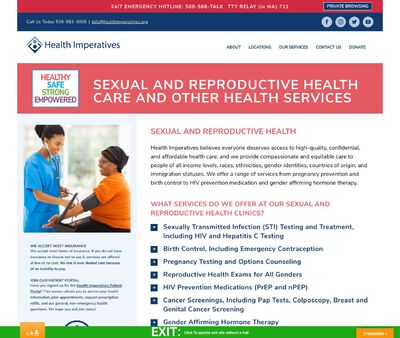 STD Testing at Health Imperatives - New Bedford Sexual and Reproductive Health