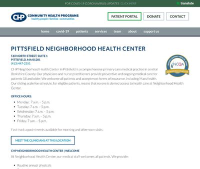 STD Testing at Community Health Programs Pittsfield Neighborhood Health Center