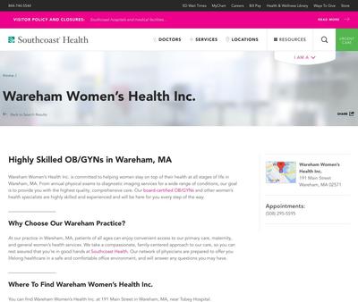 STD Testing at Wareham Women's Health Inc