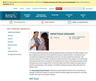 STD Testing at Infectious Diseases at Boston Medical Center