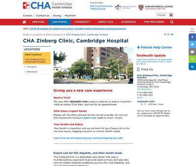 STD Testing at CHA Zinberg Clinic