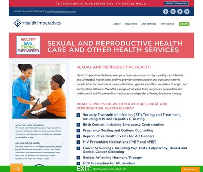 STD Testing at Health Imperatives - Hyannis Sexual and Reproductive Health