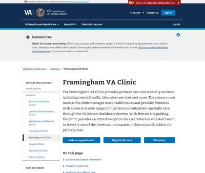 STD Testing at Framingham VA Clinic