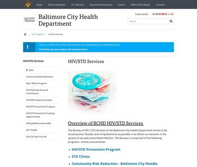 STD Testing at Baltimore City Health Department