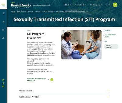 STD Testing at Howard County Health Department