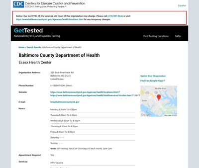 STD Testing at Essex Health Center