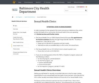 STD Testing at Baltimore Eastern STD Clinic