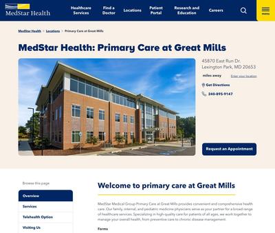 STD Testing at MedStar Health: Primary Care at Great Mills